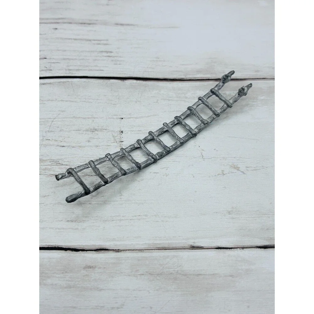 Vintage Metal Terrain Lot Stone Wall and Ladder Tabletop Wargaming Diorama 2-Pie